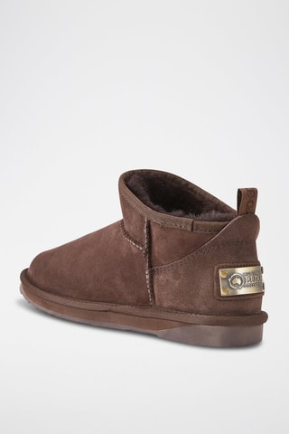 Botines de piel ovina forrados - Marrón