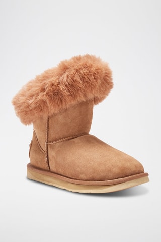 Botines de piel ovina forrados - Beige