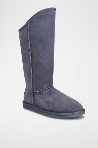 Botines de piel ovina forrados - Gris oscuro