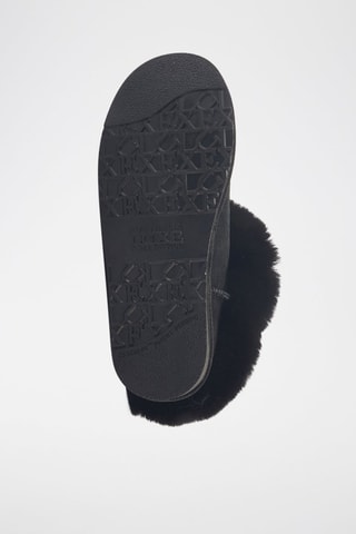 Botines de piel ovina nobuk forrados - Negro