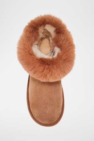 Botines de piel ovina forrados - Camel