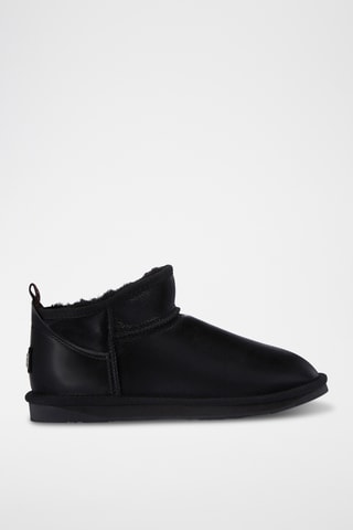 Boots em couro de carneiro - Preto