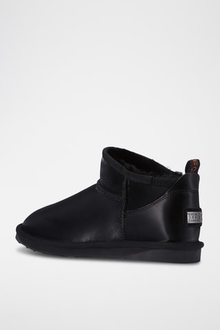 Boots em couro de carneiro - Preto