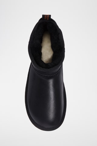 Boots em couro de carneiro - Preto