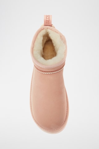 Botas de piel ovina con plataforma - Rosa