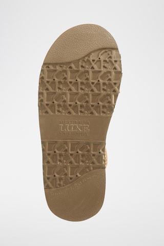 Botas de piel ovina con plataforma - Beige