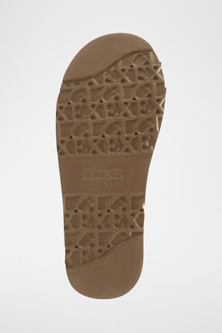 Botas de piel ovina con plataforma - Marrón