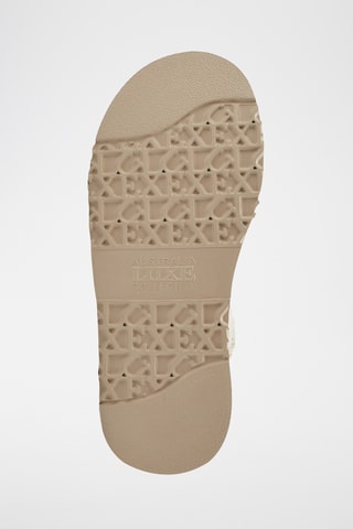 Botas de piel ovina con plataforma - Beige