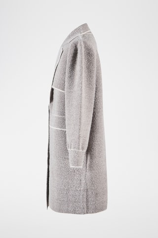Chaqueta larga de punto tricot - Gris
