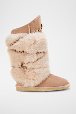 Botas de piel ovina - Beige