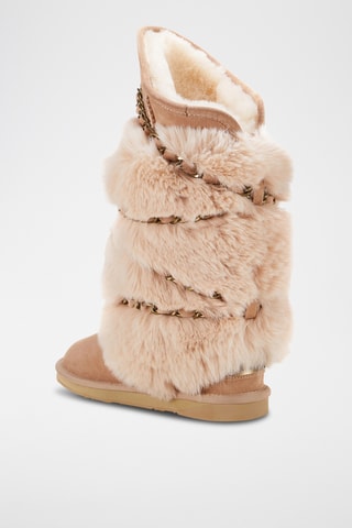 Botas de piel ovina - Beige