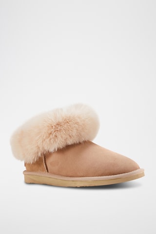 Botas de piel ovina - Beige