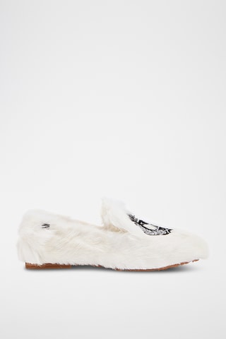 Mocasines de pelo caprino y ovino - Blanco