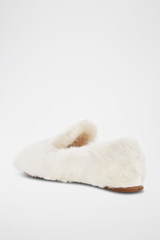 Mocasines de pelo caprino y ovino - Blanco