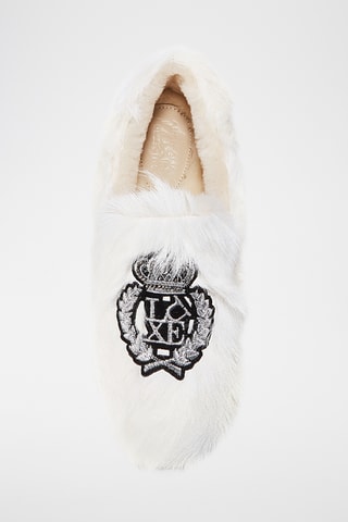 Mocasines de pelo caprino y ovino - Blanco