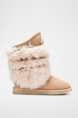 Botas de piel ovina - Beige