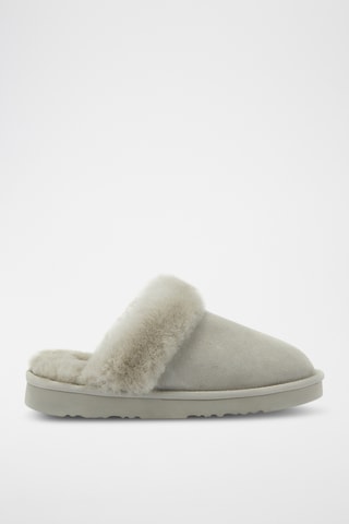 Zapatillas de casa de piel ovina - Beige