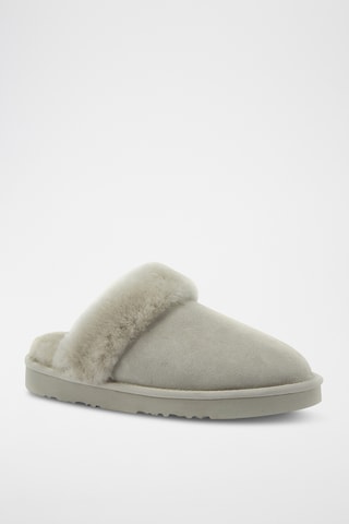 Zapatillas de casa de piel ovina - Beige