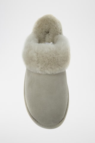 Zapatillas de casa de piel ovina - Beige