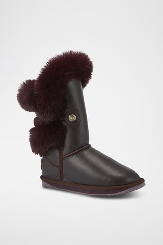 Botas de piel ovina - Marrón oscuro