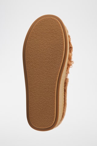 Mocasines de piel ovina con plataforma - Marrón