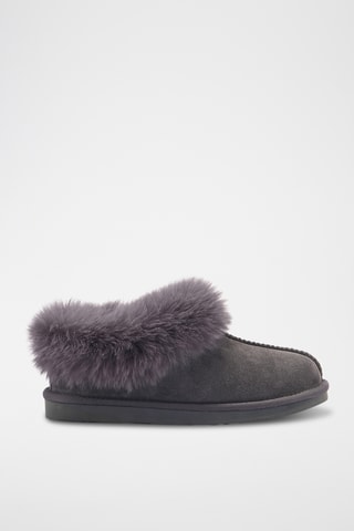 Zuecos de piel ovina - Gris