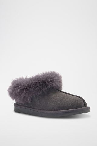 Zuecos de piel ovina - Gris