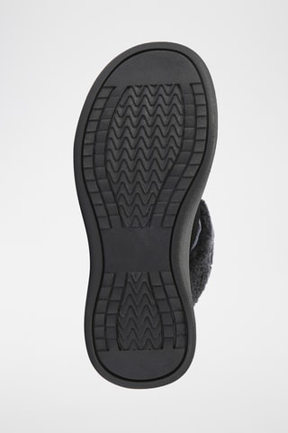 Sandalias de piel ovina con plataforma - Negro