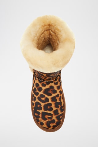 Botas de piel ovina con plataforma - Marrón