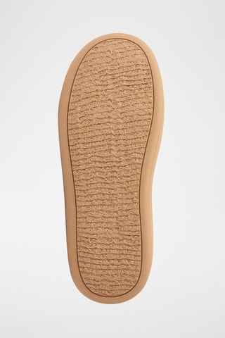 Botas de piel ovina con plataforma - Marrón