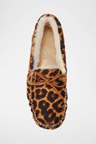 Náuticos de piel y lana ovina - marrón