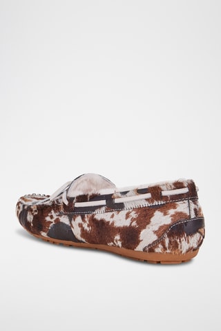 Náuticos de piel y lana ovina - Marrón