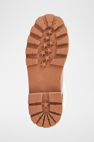 Botas de piel ovina con plataforma - Marrón