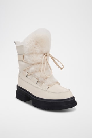 Botas de piel ovina - Beige