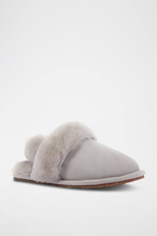 Zapatillas de casa de piel - Gris