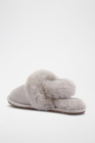 Zapatillas de casa de piel - Gris