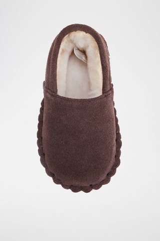 Zapatillas de casa de piel ovina - Marrón