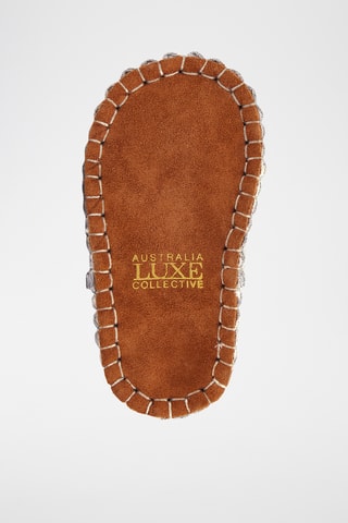 Zapatillas de casa de piel ovina - Gris