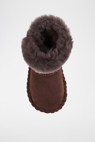 Botines de piel ovina forrados - Marrón