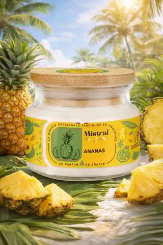 Vela perfumada tarro mediano - Piña - 300 ml