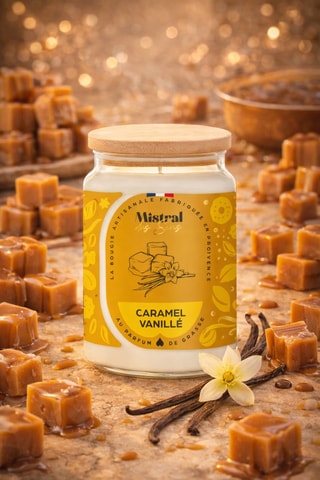 Vela perfumada jarra grande modelo - Caramel vanille - 700 ml