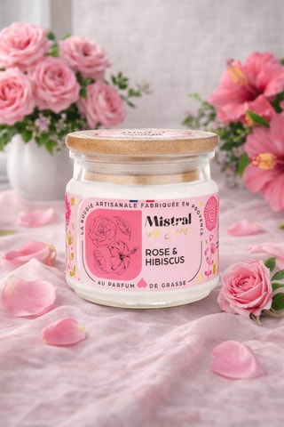 Rosa e hibisco - Vela perfumada