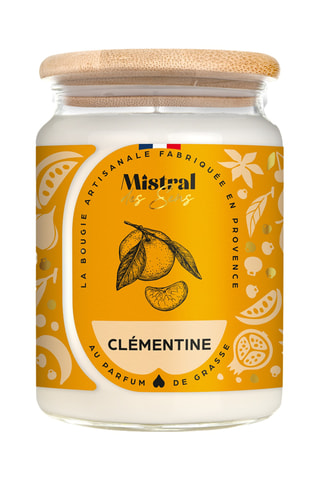 Clementina - Vela perfumada - Blanco y naranja