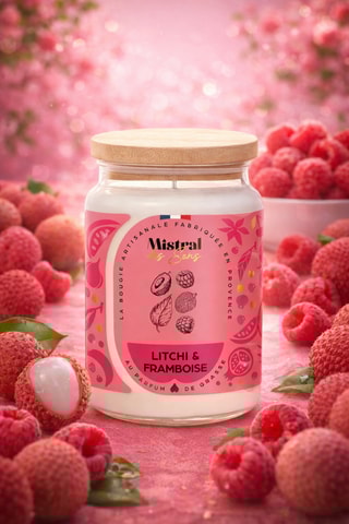 Lichi y frambuesa - Vela perfumada