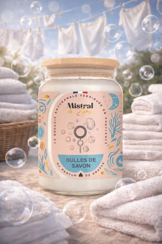 Burbujas de jabón - Vela perfumada