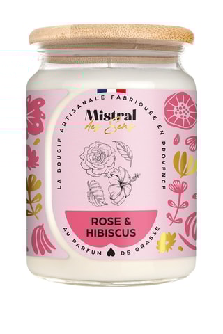 Rosa e hibisco - Vela perfumada