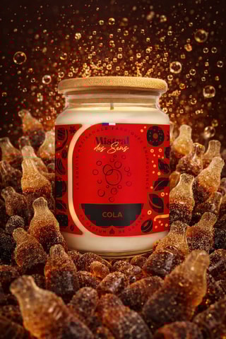 Cola con burbujas - Vela perfumada