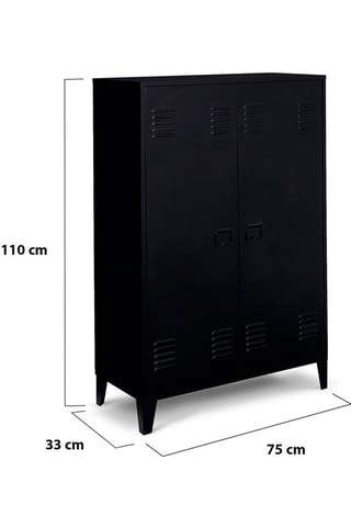 Móvel de arrumação 2 portas Storen Preto