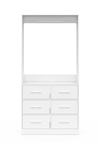 Closet 6 gavetas - 167 x 80 x 40 cm