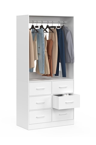 Closet 6 gavetas - 167 x 80 x 40 cm